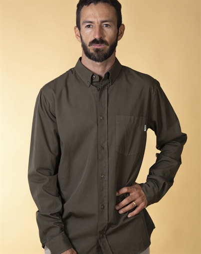 Elsk - Twill Skjorte - Dusky Green 